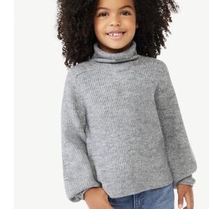 Scoop NYC Girls Turtleneck Sweater Heather Gray Size Medium (7-8) NWT